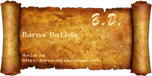 Barna Dalida névjegykártya